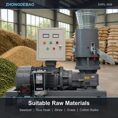 Máquina de pellets de madera de matriz plana para la producción de pellets de biomasa de hierba, alfalfa y paja con matriz de alta relación de compresión